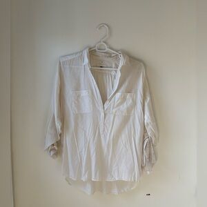 Women's White Button-Up Blouse (The Loft)
